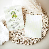 モダンなグリーンギンガムのパーフェクトピンクのブライダルシャワー 招待状