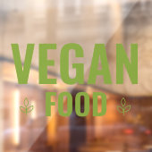 モダンなグリーンベジタリアンフード ウィンドウシール ウィンドウサイン (シート2)