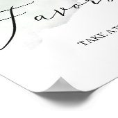 モダンなグリーンリーフのボヘミアンフェイバーズサイン ポスター (角)