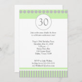 モダンなグリーン & シルバー 5x7 誕生日招待状 招待状 (正面/裏面)