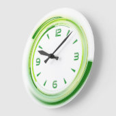 モダンなグリーン ラージ壁時計 (傾斜)