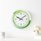 モダンなグリーン ラージ壁時計 (ホーム)