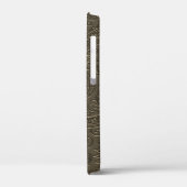 モダンなグレーのペイズリーの花柄 エッチング調 Case-Mate iPhoneケース (裏面 / 左)