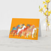 モダンなグレートデーンのグループ カード (黄色い花)