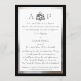 モダンなケルト族の結婚式招待状 招待状