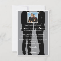 モダンなゲイ男性の結婚式の灰色の写真