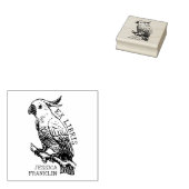 モダンなコカトゥー、図書館 Ex Libris 本 ラバースタンプ (押印)