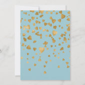 モダンなコンフェッティ ハートエンゲージメントパーティー 招待状 (裏面)