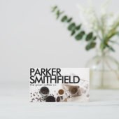 モダンなコーヒー 名刺 (スタンド正面)