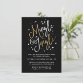 モダンなコーポレートミンゲル＆ジングルホリデーパーティー 招待状 (スタンド正面)