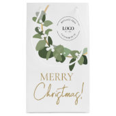 モダンなコーポレートロゴのクリスマス スモールペーパーバッグ (裏面)