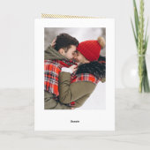 モダンなゴールドのクリスマスカード 3枚組フォト入り シーズンカード (裏面)