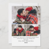 モダンなゴールドのクリスマスグリーティング４点セット フォト シーズンカード (裏面)