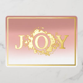 モダンなゴールドのクリスマス写真カード 箔シーズンカード