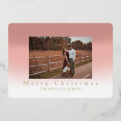 モダンなゴールドのクリスマス写真カード 箔シーズンカード (裏面)