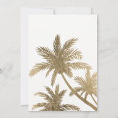 モダンなゴールドのパームツリーがおしゃれなセーブ・ザ・デート セーブザデート (裏面)