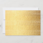 モダンなゴールドの筆跡がおしゃれな黒のタイポグラフィ 招待状 (裏面)