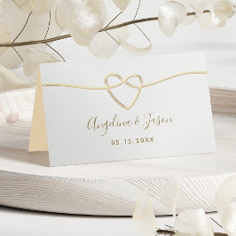 モダンなゴールドの結婚式 プレイスカード