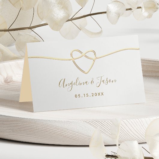 モダンなゴールドの結婚式 プレイスカード