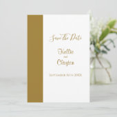 モダンなゴールドバー Save The Date 招待状 (スタンド正面)