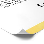 モダンなゴールドフラワーウェディング席次表 ポスター (角)