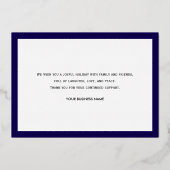 モダンなゴールド箔のホリデーカード 箔シーズンカード (裏面)