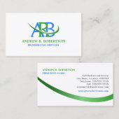 モダンなサイズ調整ができるSwooshのモノグラム 名刺 (正面/裏面)