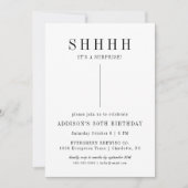 モダンなサプライズパーティーの招待状 招待状 (正面)