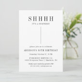 モダンなサプライズパーティーの招待状 招待状 (スタンド正面)