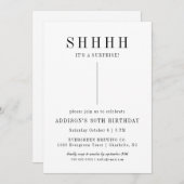 モダンなサプライズパーティーの招待状 招待状 (正面/裏面)