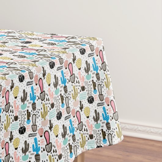 モダンなサボテンの幾何学的なパターン テーブルクロス (インサイチュ)