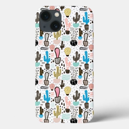 モダンなサボテンの幾何学的なパターン Case-Mate iPhoneケース (裏面)