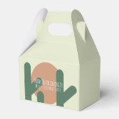 モダンなサボテンの誕生日パーティー御礼 フェイバーボックス (正面サイド)