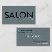 、モダンなサロンの名刺きれいにして下さい 名刺 (正面/裏面)