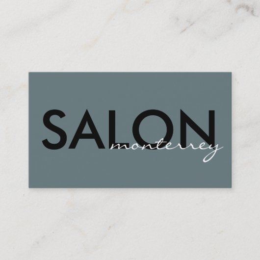 、モダンなサロンの名刺きれいにして下さい 名刺 (正面)
