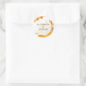 モダンなサンキライのウェディング ラウンドシール (バッグ)