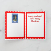 モダンなサンタはロケットによって行きます シーズンカード (内部)