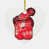 モダンなサンタ帽子のコレクション。 セラミックオーナメント (正面)