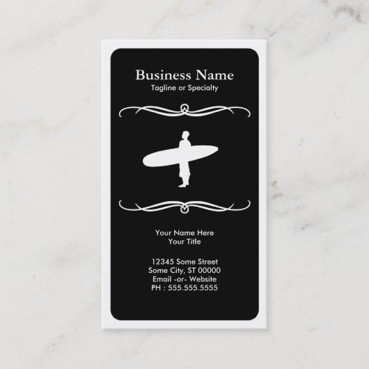 モダンなサーフィン 名刺 (正面)