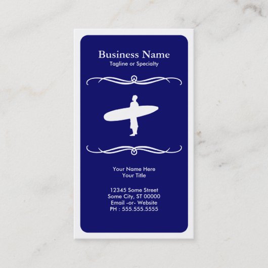 モダンなサーフィン 名刺 (正面)