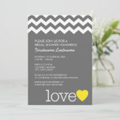 モダンなシェブロンとハートのブライダルシャワー 招待状 (スタンド正面)