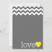 モダンなシェブロンとハートのブライダルシャワー 招待状 (裏面)