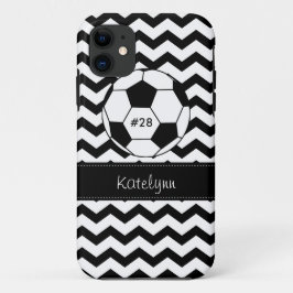 モダンなシェブロンのジグザグ形のサッカーの電話箱カバー iPhone 11 ケース