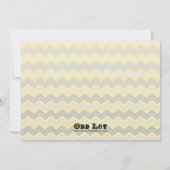 モダンなシェブロンのベビー動物のベビーシャワーの招待状 招待状 (裏面)