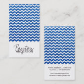 モダンなシェブロンの名刺のテンプレート 名刺 (正面/裏面)