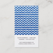 モダンなシェブロンの名刺のテンプレート 名刺 (裏面)