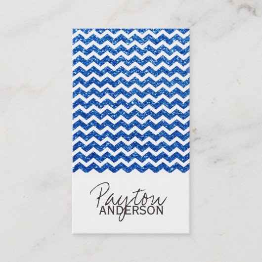 モダンなシェブロンの名刺のテンプレート 名刺 (正面)