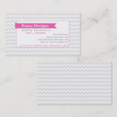 モダンなシェブロンは縞で飾ります 名刺 (正面/裏面)