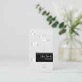 モダンなシェブロンカイロプラクターは縞で飾ります 名刺 (スタンド正面)