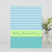 モダンなシェブロン結婚式リハーサルディナー招待状 招待状 (スタンド正面)